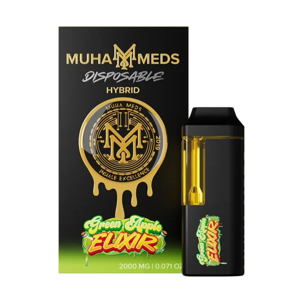 GREEN APPLE ELIXIR Muha Meds Disposable